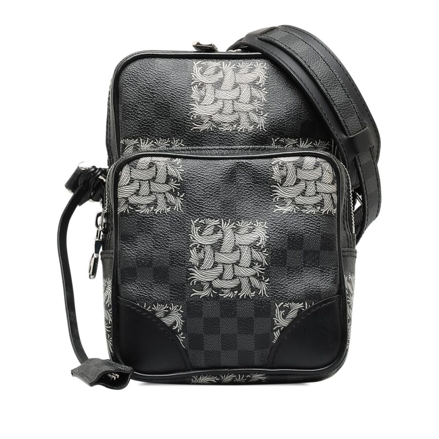 Black Louis Vuitton x Christopher Nemeth Damier Graphite Amazone Crossbody Bag | Studio Nafay