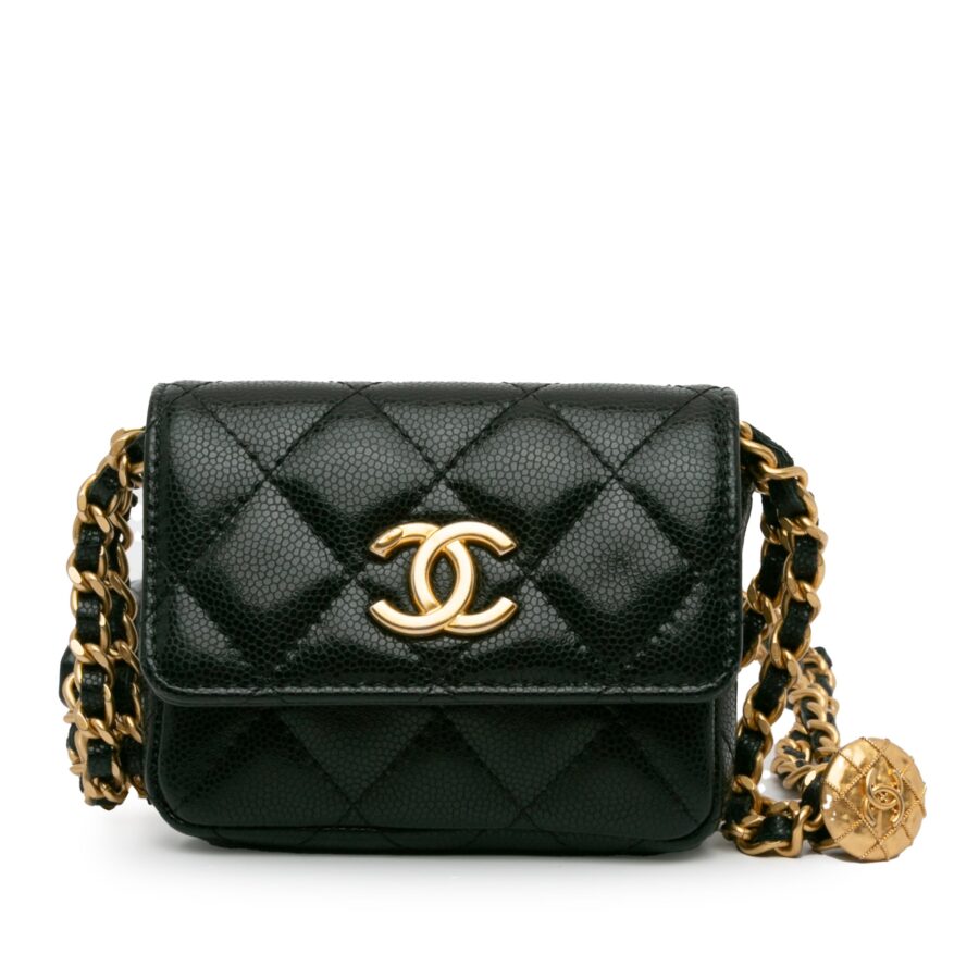 Chanel CC Caviar Twist Your Buttons New Belt Bag Black | Studio Nafay