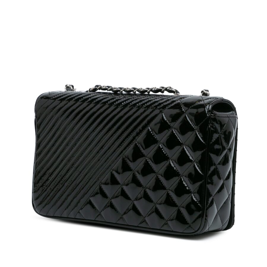 Black Chanel Medium Patent Coco Boy Flap Shoulder Bag | Studio Nafay