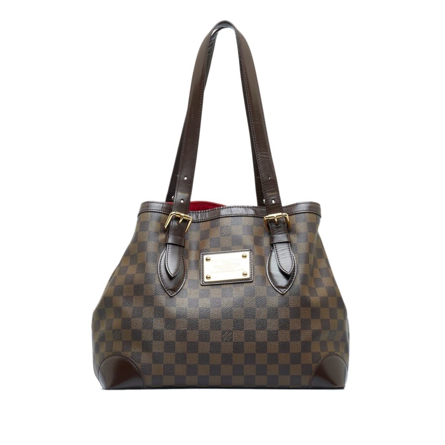 Brown Louis Vuitton Damier Ebene Hampstead MM Tote Bag | Studio Nafay