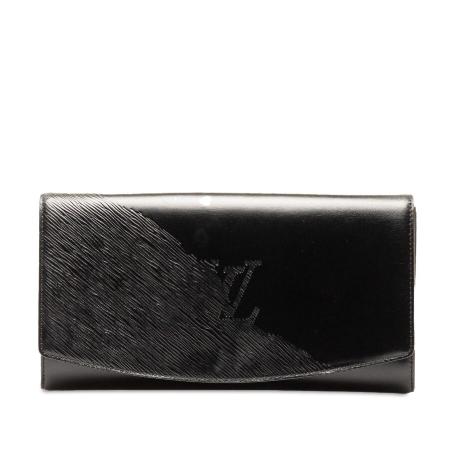 Black Louis Vuitton Opera Aegean Clutch | Studio Nafay