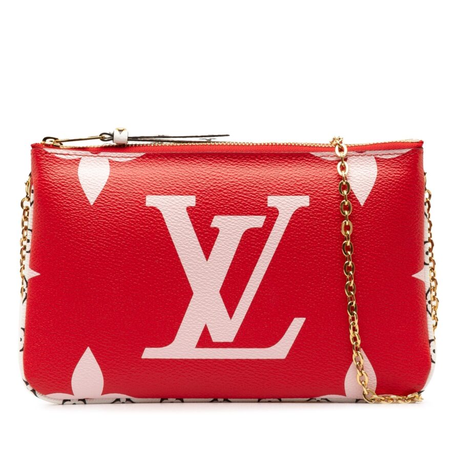 Red Louis Vuitton Monogram Giant Jungle Pochette Double Zip Crossbody Bag | Studio Nafay