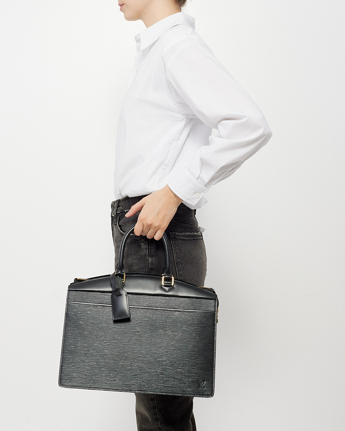 Louis Vuitton Black Epi Leather Riviera Tote Bag