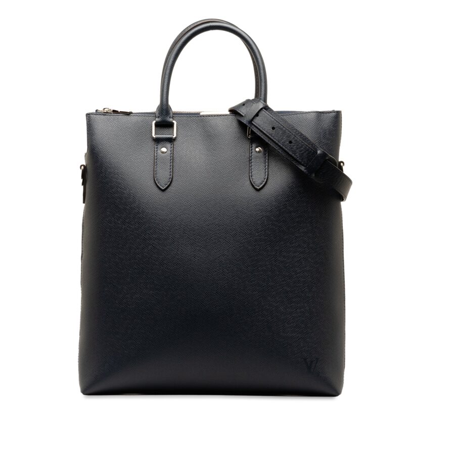 Black Louis Vuitton Taiga Anton Tote Satchel | Studio Nafay
