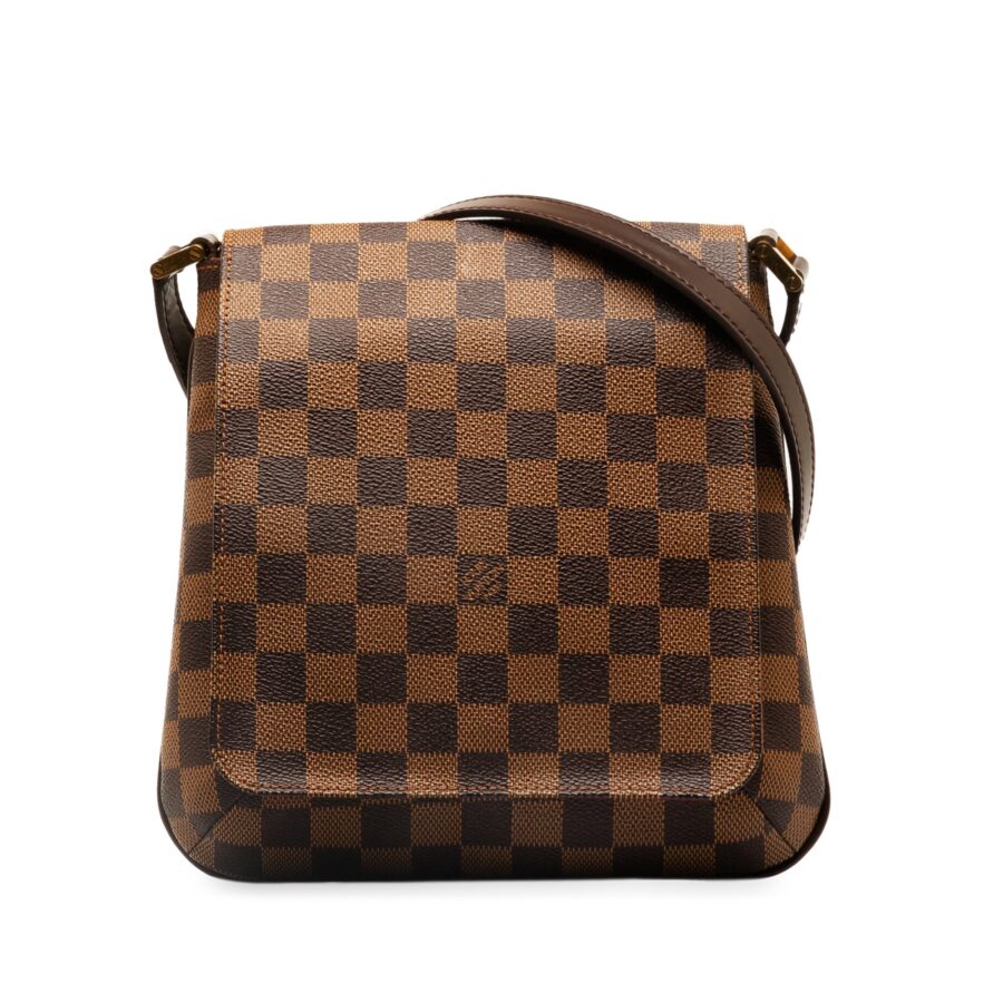 Brown Louis Vuitton Damier Ebene Musette Salsa Long Strap Crossbody Bag | Studio Nafay