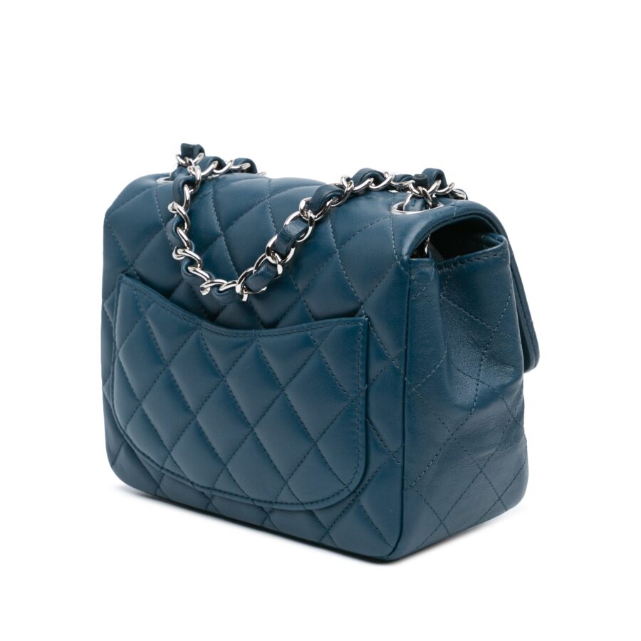 Chanel Flap Mini Lambskin Blue Crossbody Bag 2 | Studio Nafay