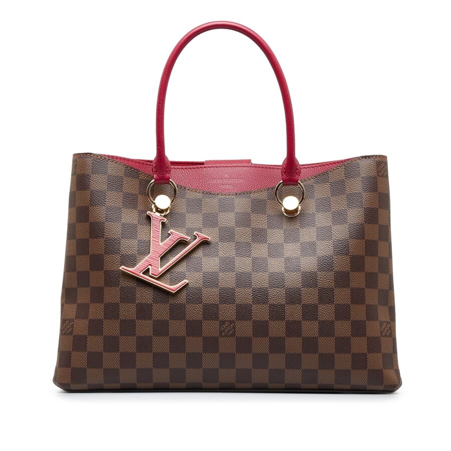 Brown Louis Vuitton Damier Ebene Riverside Tote Bag | Studio Nafay