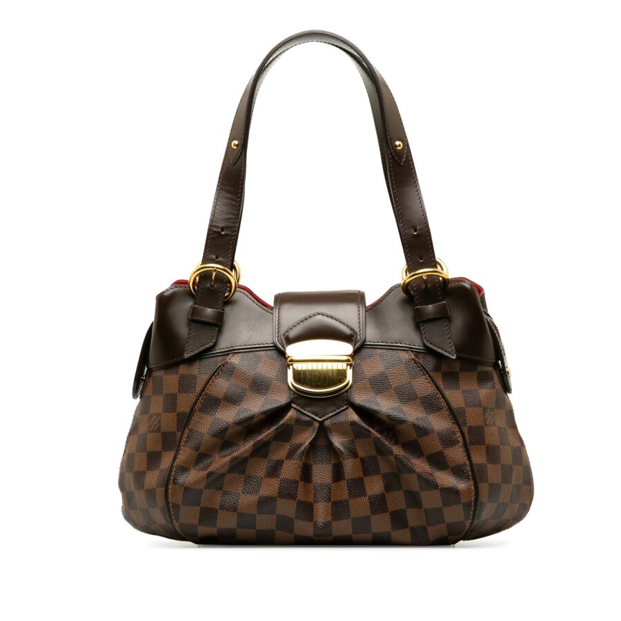 Brown Louis Vuitton Damier Ebene Sistina PM Shoulder Bag | Studio Nafay