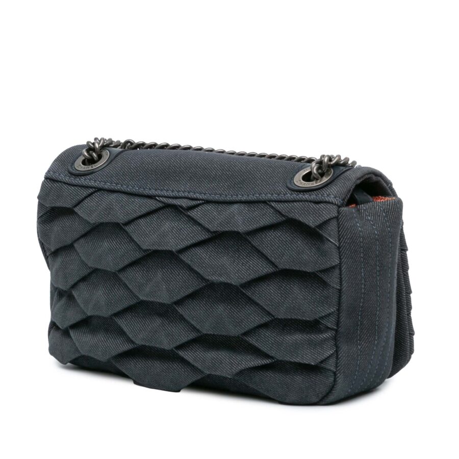 Chanel Flap Small Leather Blue Crossbody Bag | Studio Nafay