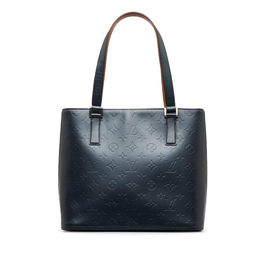 Blue Louis Vuitton Monogram Mat Stockton Tote Bag | Studio Nafay