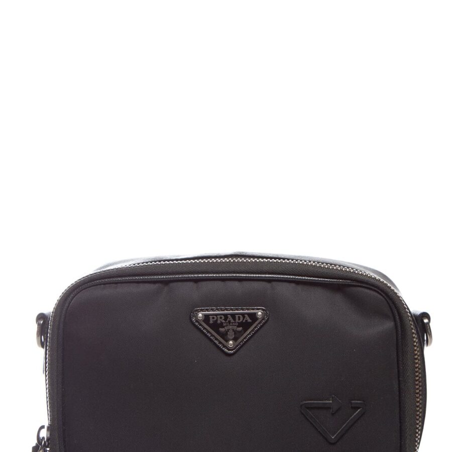 Prada Black Re-Nlyon and Leather Cross-Body | Studio Nafay