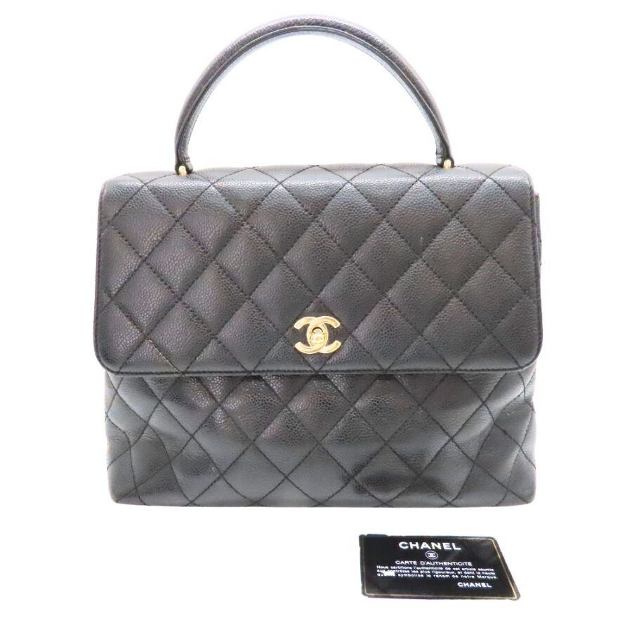 Chanel Caviar Skin Top Handle Bag Handbag | Studio Nafay