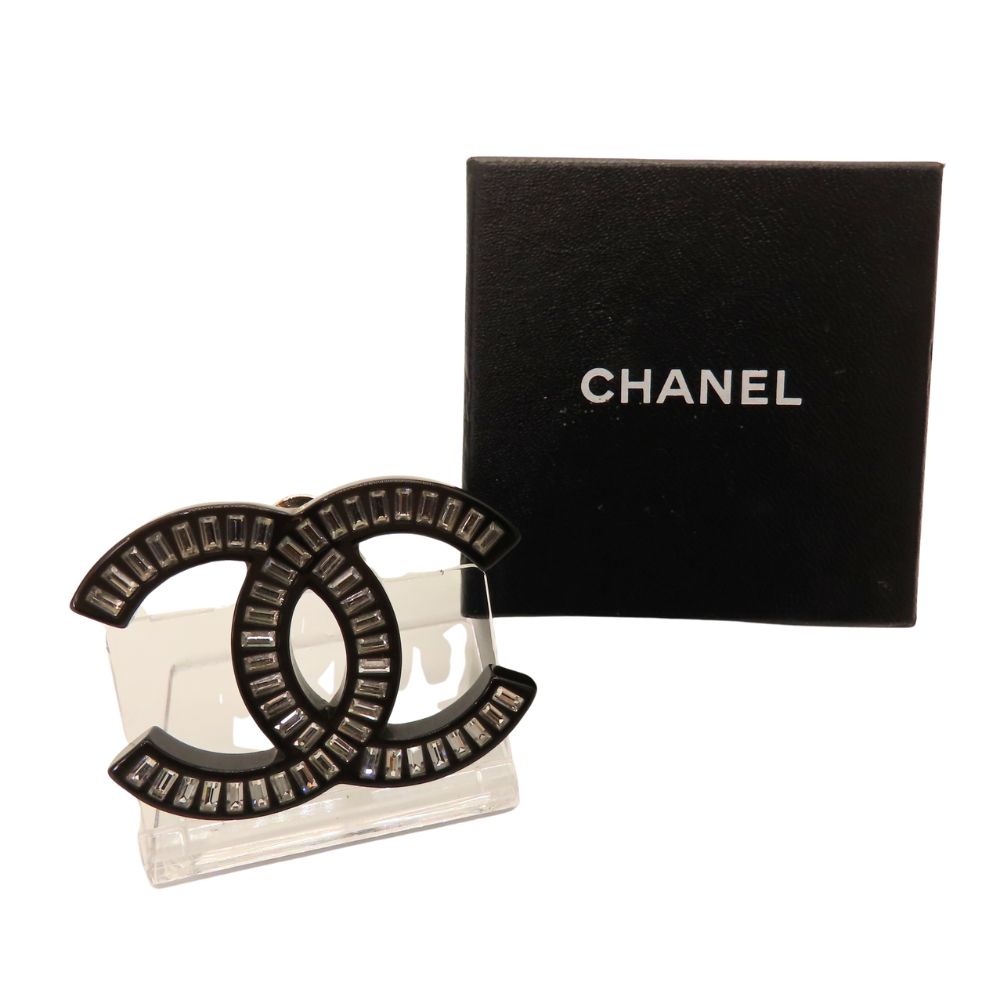 Chanel Coco Mark Brooch Rhinestone Classic Flap Tote