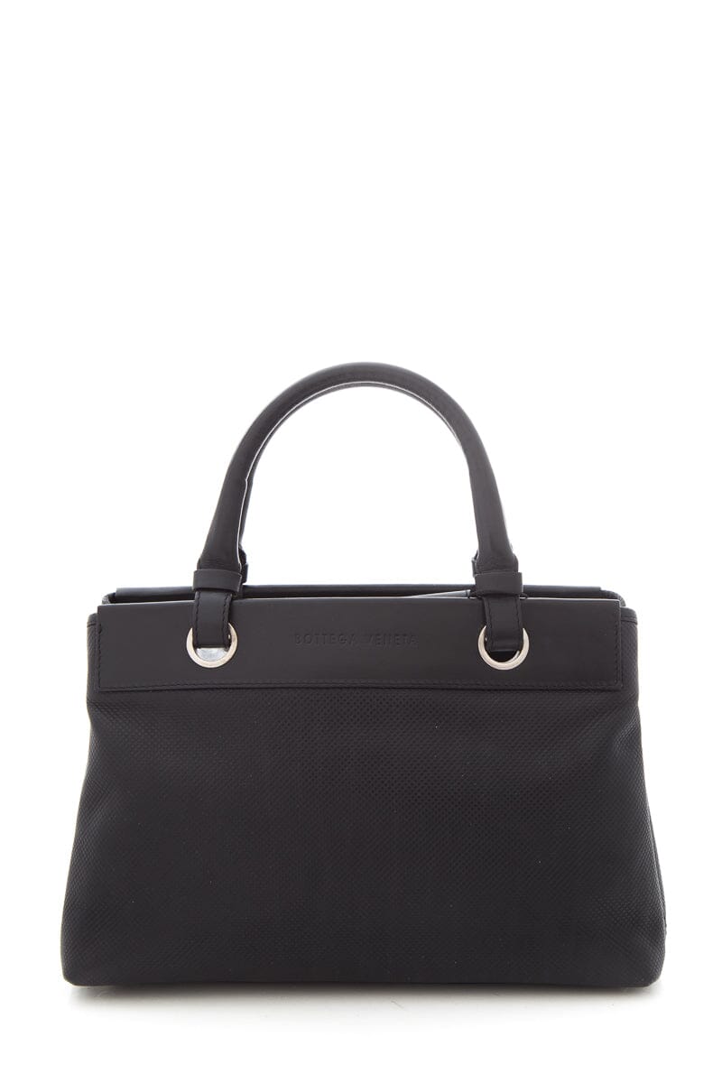 Bottega Veneta Black Textured Leather Mini Handbag