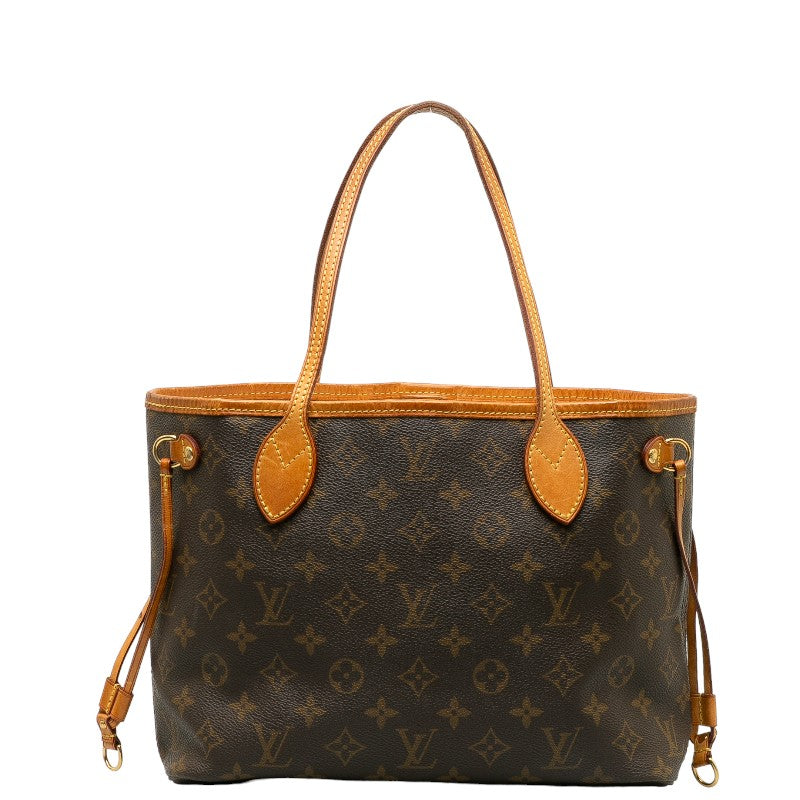 Louis Vuitton Monogram Newark PM Handbag Brown PVC Leather Lady Louis Vuitton