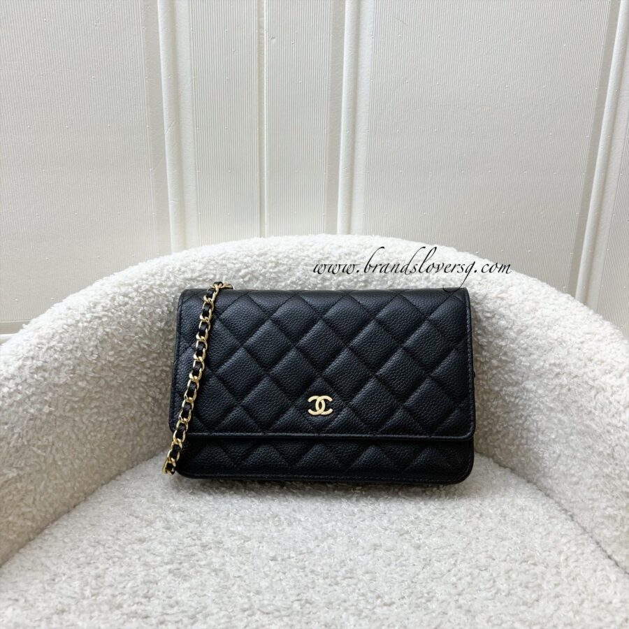 Chanel Classic Wallet on Chain WOC in Black Caviar and GHW (Model: ) Crossbody | Studio Nafay