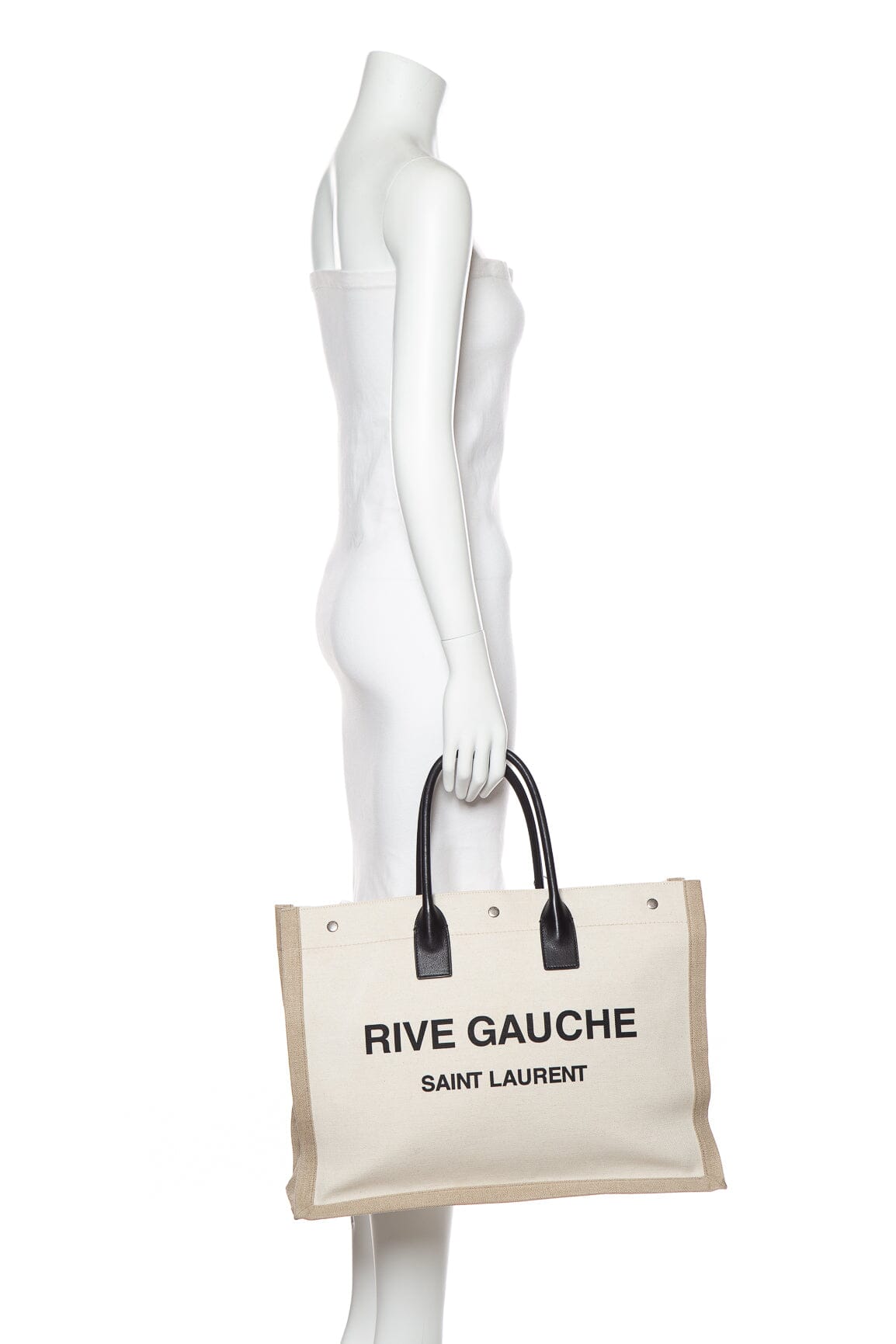 Saint Laurent Cream and Beige Rive Gauche Tote