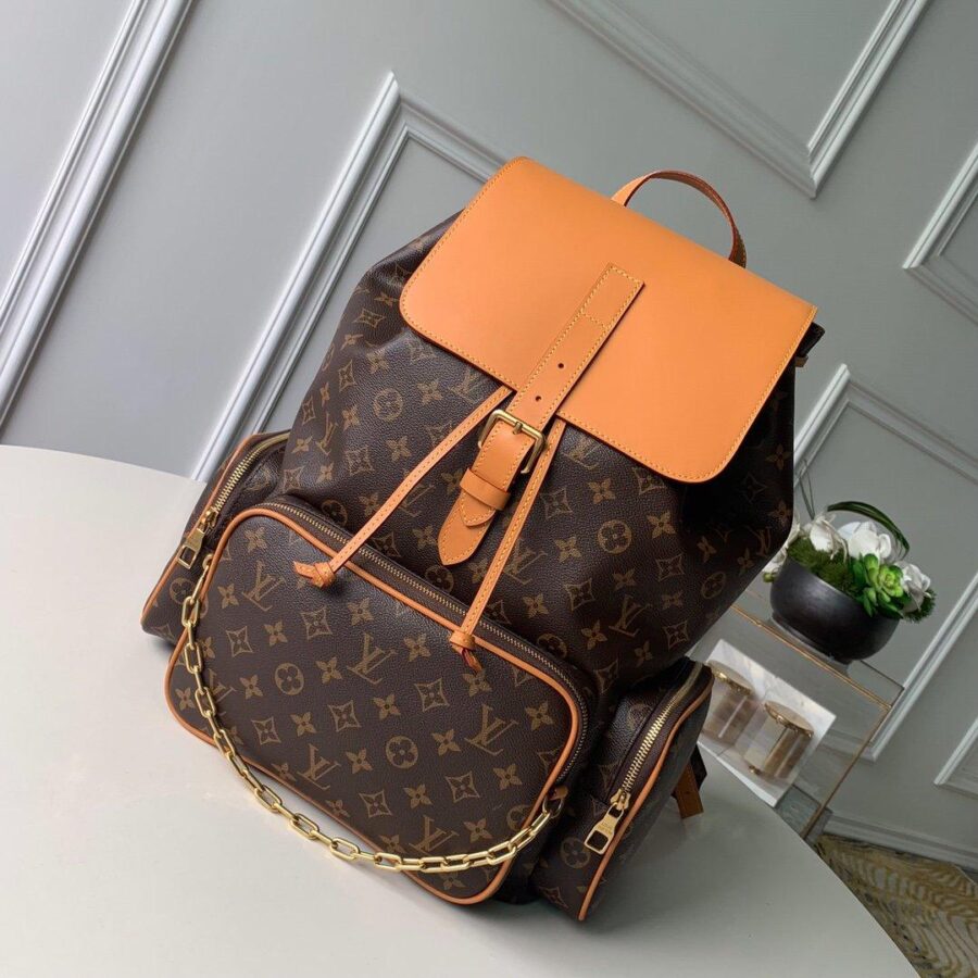 Louis Vuitton Trio Backpack Travel Bag Gold Chain Monogram LV | Studio Nafay
