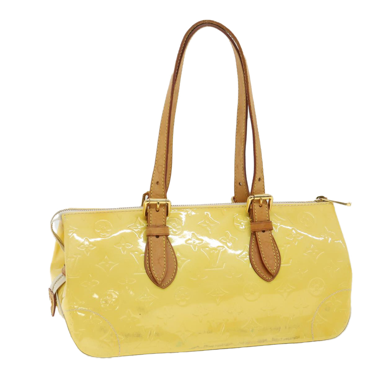 LOUIS VUITTON Monogram Vernis Rosewood Avenue Hand Bag Perle Auth am3438