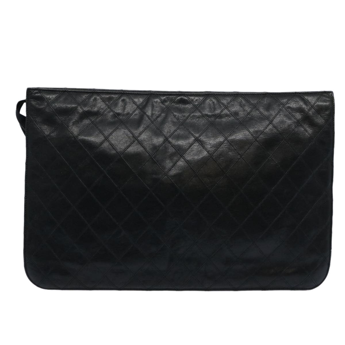 Chanel Bicolole Briefcase Lamb Skin Black CC Auth am