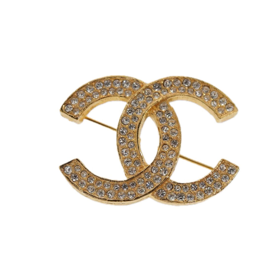 Chanel COCO Mark Brooch metal Gold CC Auth am | Studio Nafay