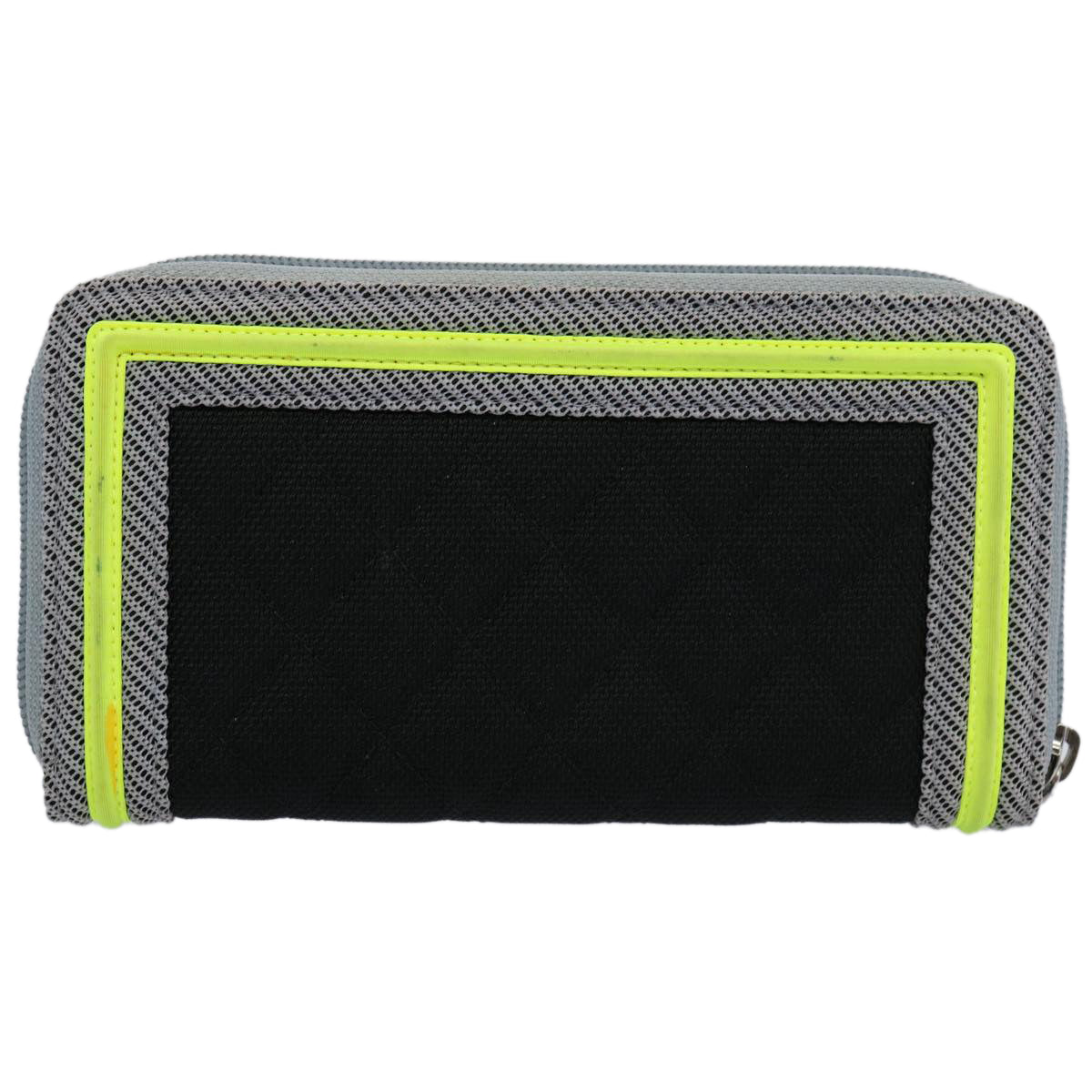 Chanel Boy Matelasse Wallet Nylon Black CC Auth arB