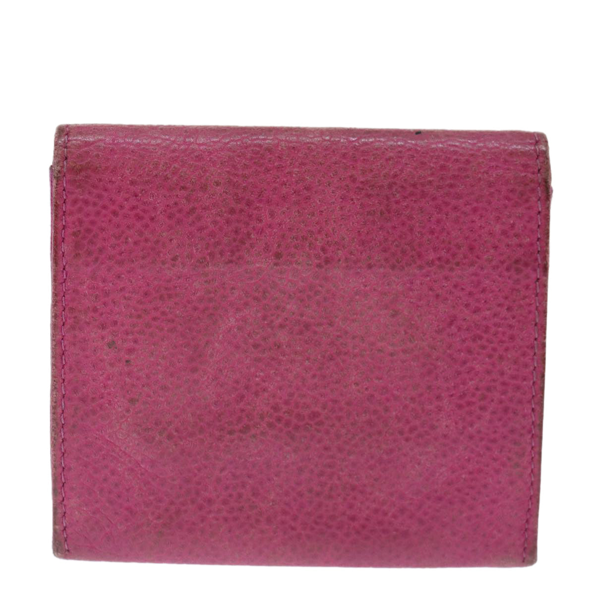 Chanel COCO Mark Coin Purse Caviar Skin Pink CC Auth ar