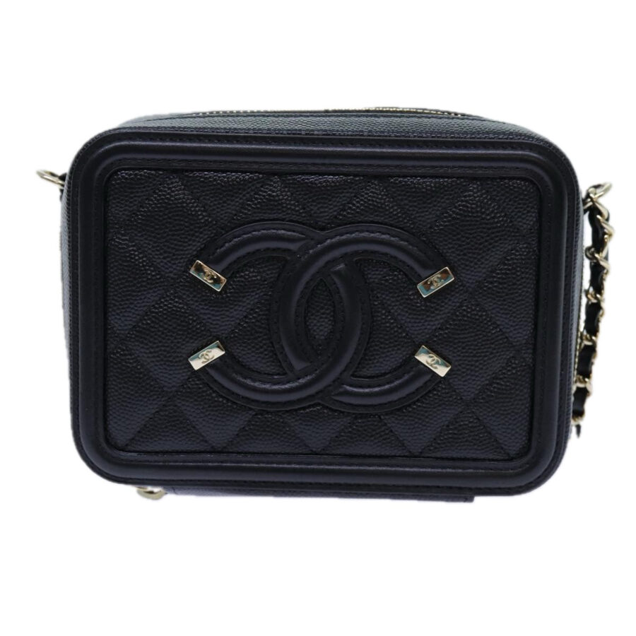 CHANEL Chain CC Figly Mini Bag Caviar Skin Black CC Auth ar11762A | Studio Nafay