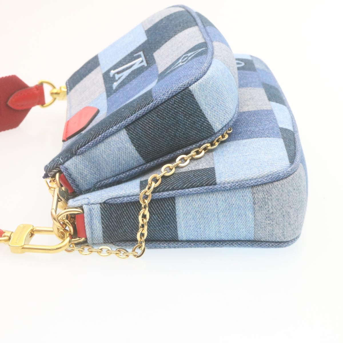 LOUIS VUITTON Denim Multi Pochette Accessoires Shoulder Bag Auth ar6462A