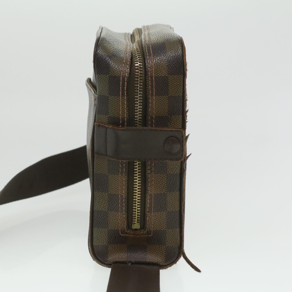 LOUIS VUITTON Damier Ebene Olaf PM Shoulder Bag LV Auth ar8979