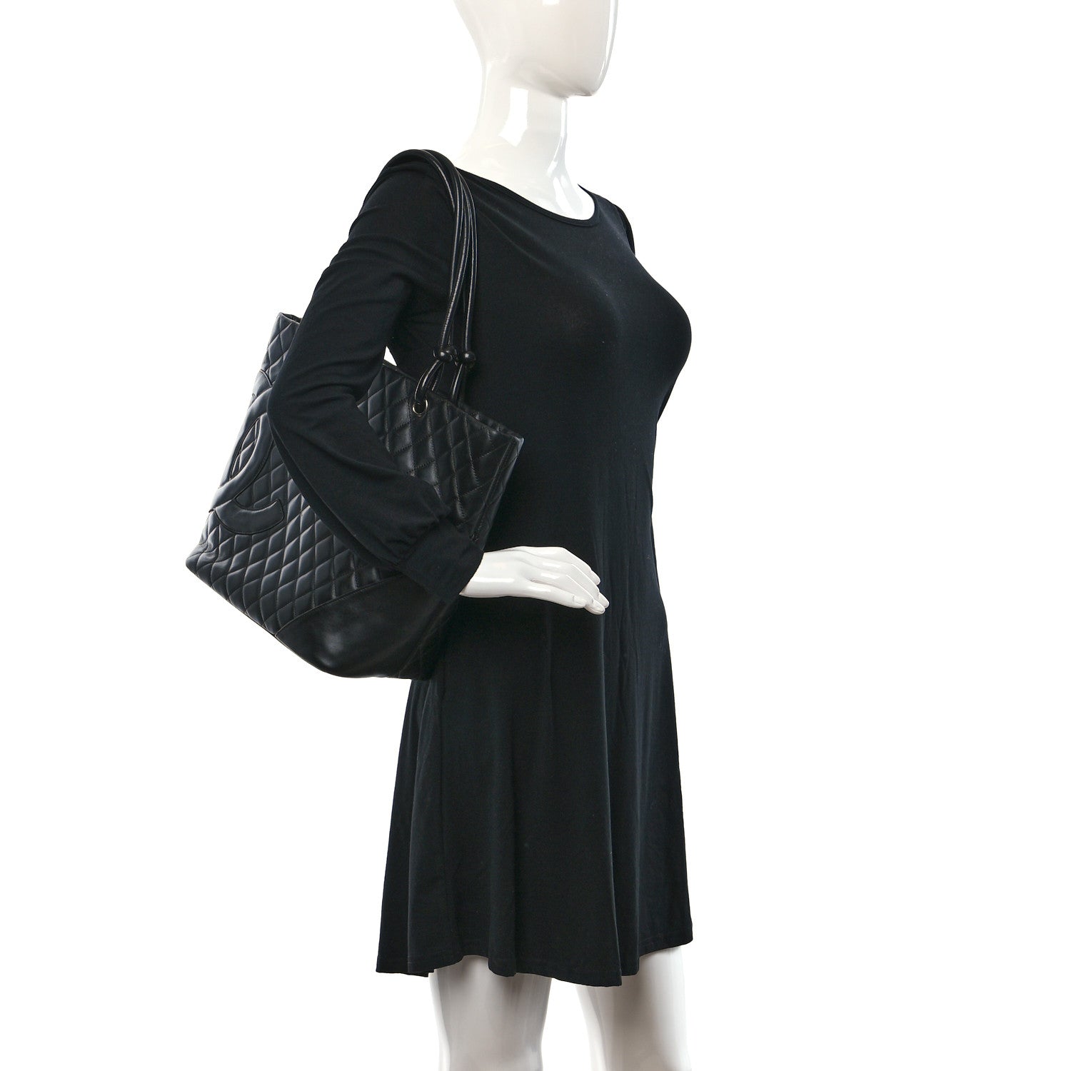 Chanel Large Leather Black Tote Bag 3