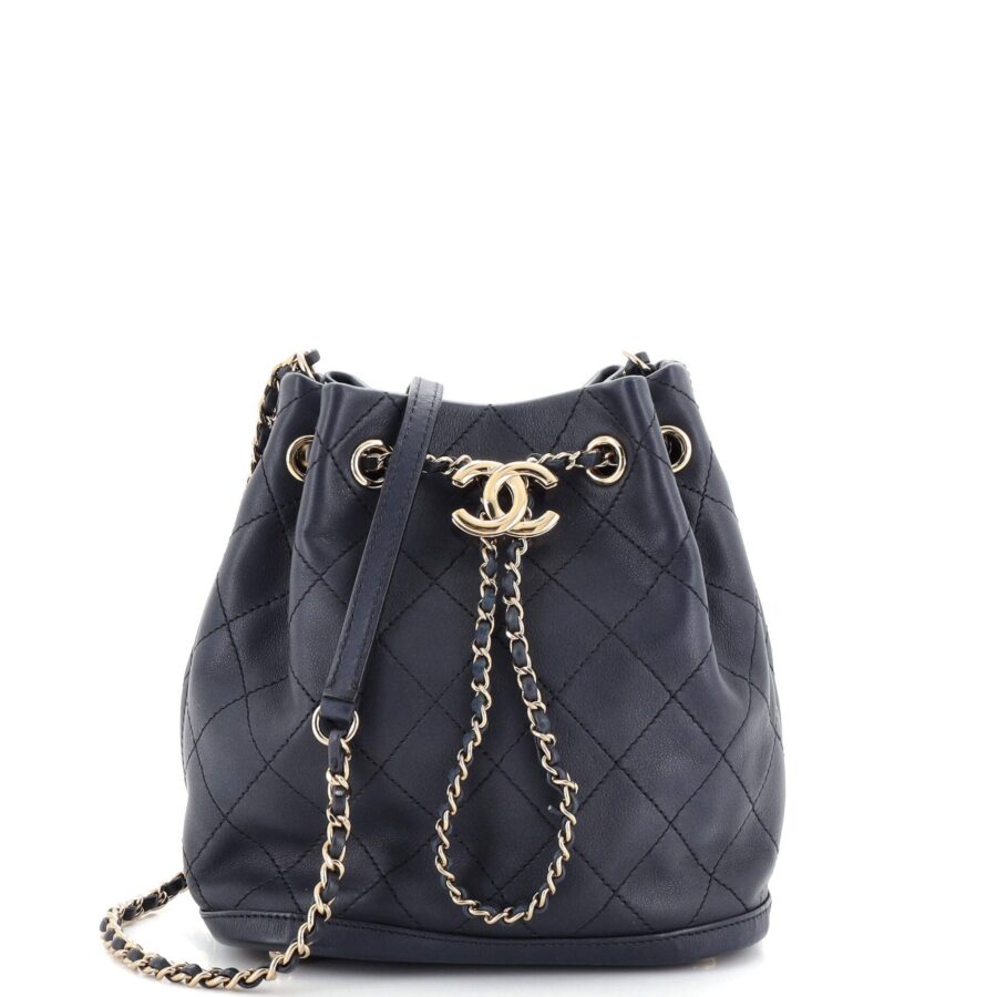Chanel Cc Drawstring Bucket Bag Quilted | Studio Nafay