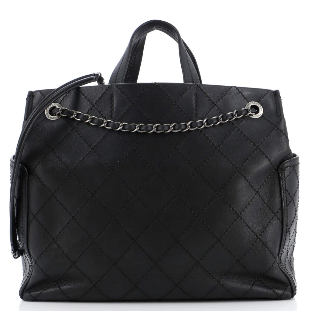 Chanel Cc Pocket Tote Quilted Calfskin | Studio Nafay