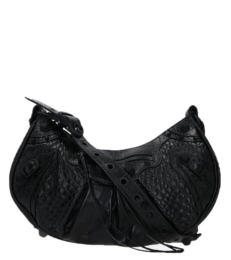 BALENCIAGA Le Cagole S in Croc Embossed Leather | Studio Nafay
