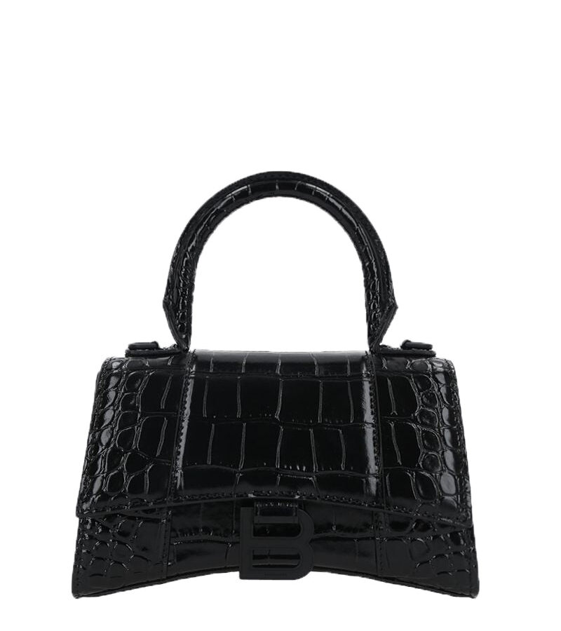 BALENCIAGA Hourglass XS in Croc Embossed Leather | Studio Nafay