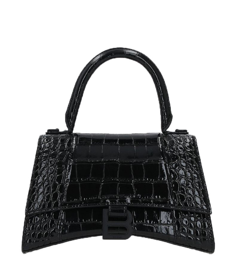 BALENCIAGA Hourglass S in Croc Embossed Leather | Studio Nafay