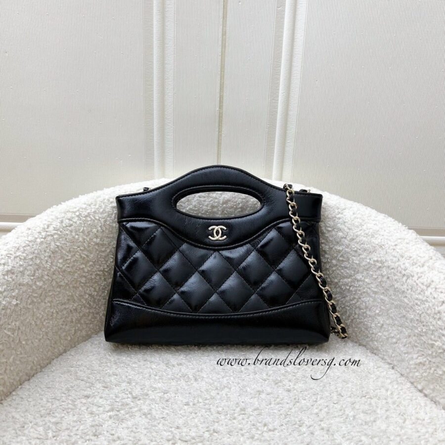 Chanel 31 Nano Shopping Bag in 25P Black Shiny Calfskin and LGHW (Model: ) | Studio Nafay