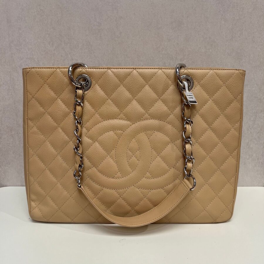Chanel Grand Shopping Tote with Card- Neutrals Totes, Handbags | Studio Nafay