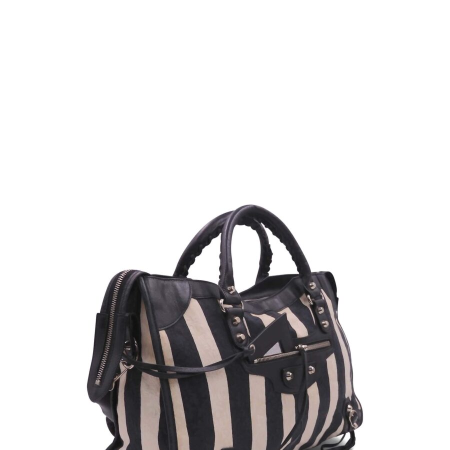 Chevre Damask Stripe City M Black White | Studio Nafay