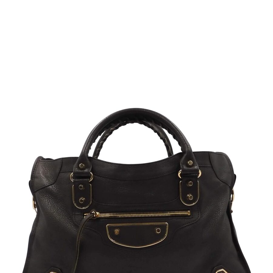 Classic City M Metallic Edge Brown with Gold Hardware | Studio Nafay