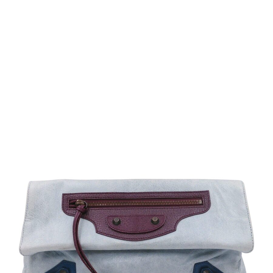 Envelope Clutch Bag Sky Blue Maroon | Studio Nafay