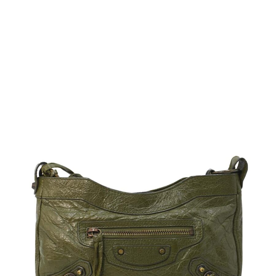 Hip Classic Studs Crossbody Bag Green | Studio Nafay