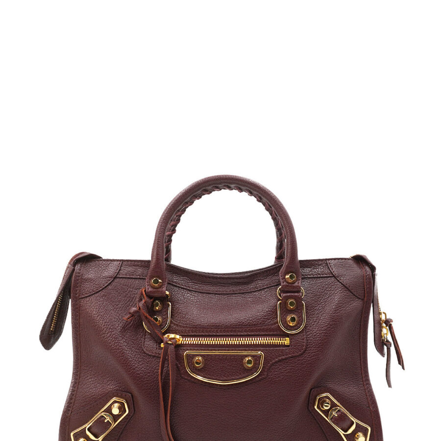Small Classic City Metallic Edge Bag Red | Studio Nafay