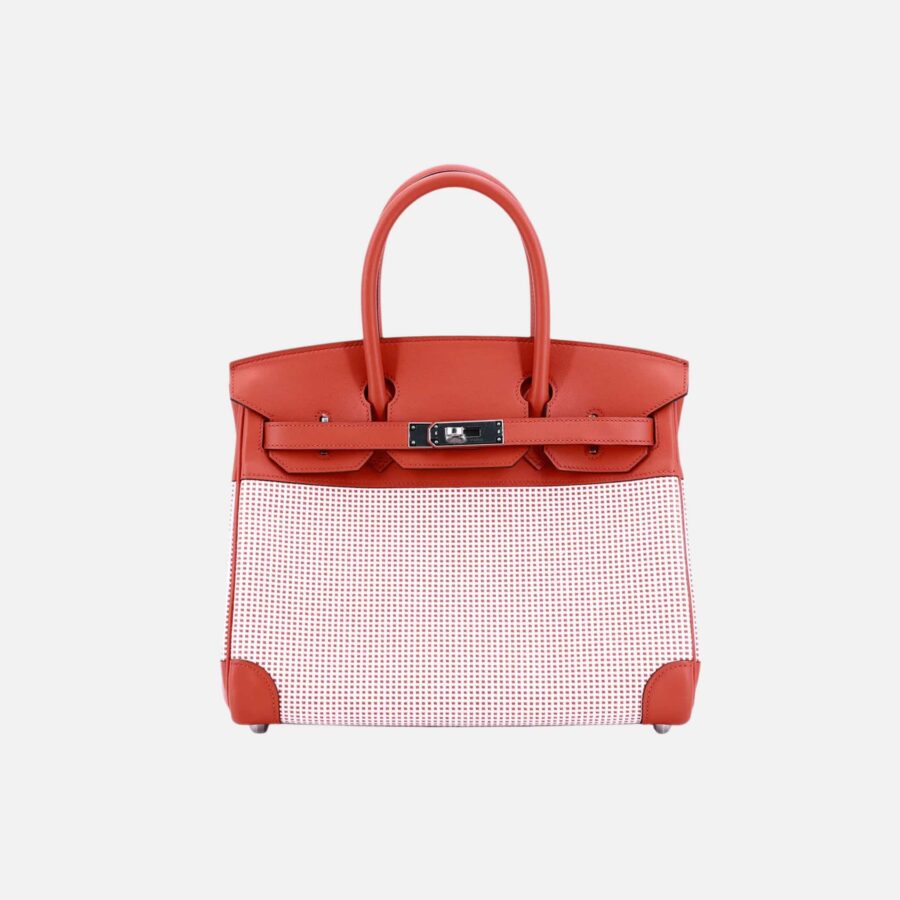 Birkin 30 Limited Edition Tri-Color Toile Quadrille Canvas-Swift PHW | Studio Nafay