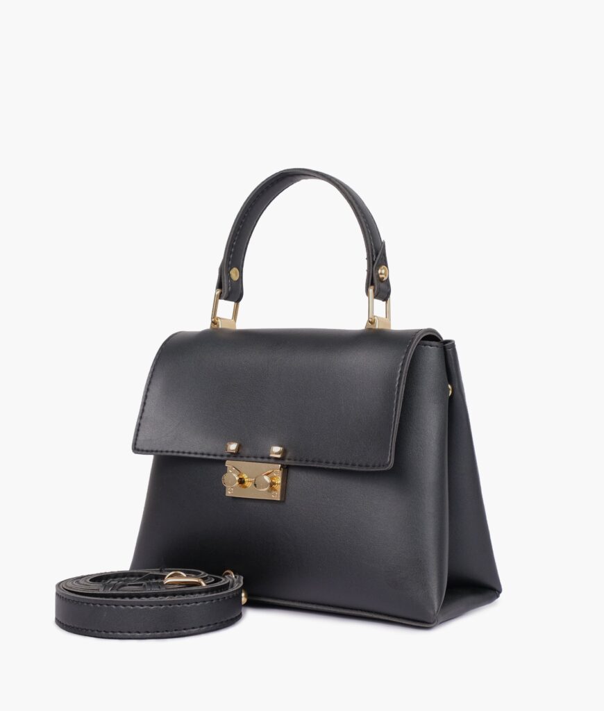 Black mini top-handle bag | Studio Nafay
