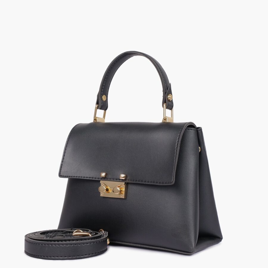 Black mini top-handle bag | Studio Nafay