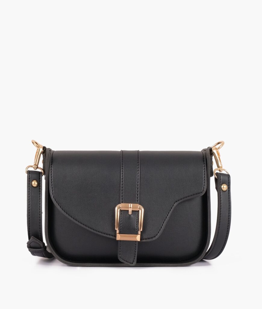 Black saddle buckle bag | Studio Nafay
