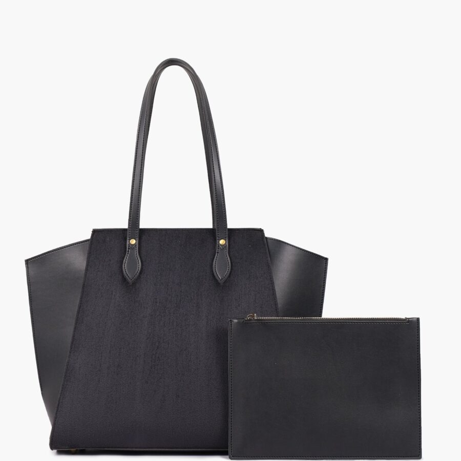 Black suede classic Tote Bags | Studio Nafay