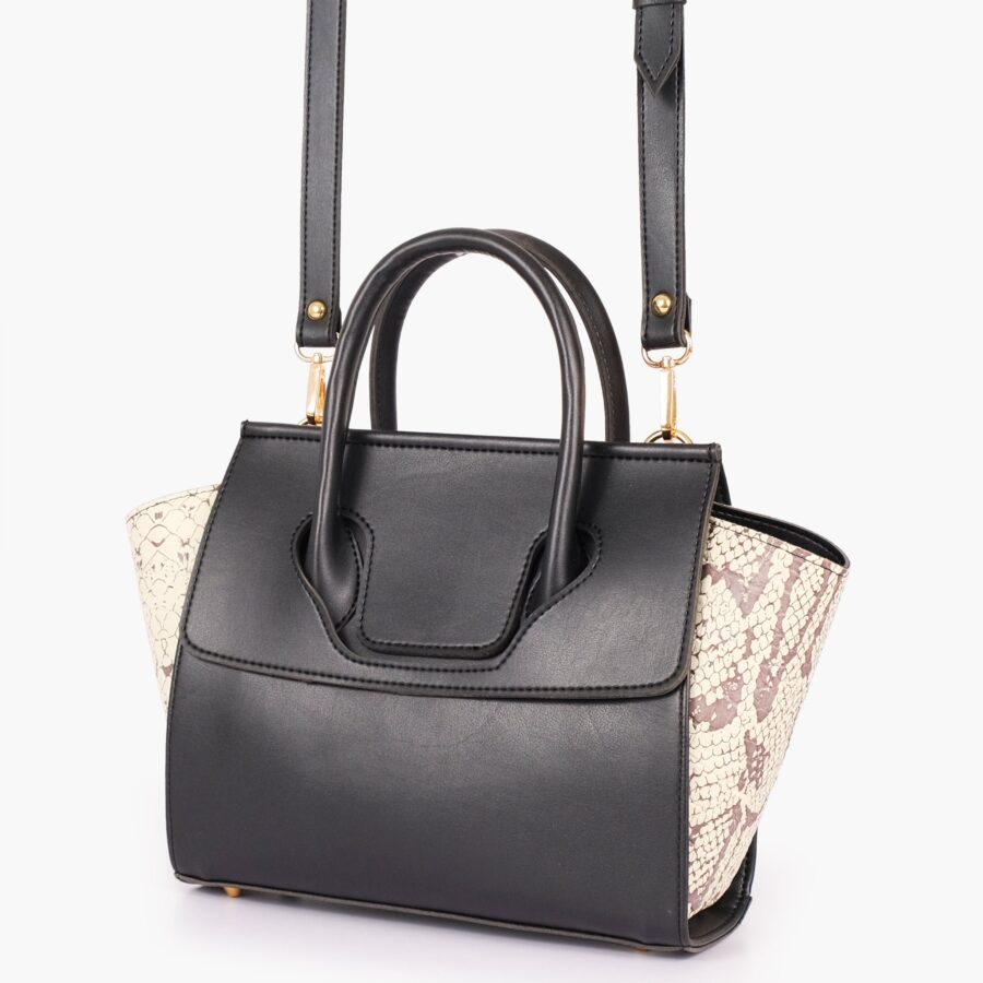 Black trapeze handbag | Studio Nafay