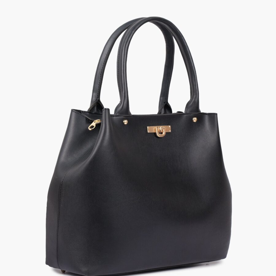 Black zipper Tote Bags | Studio Nafay
